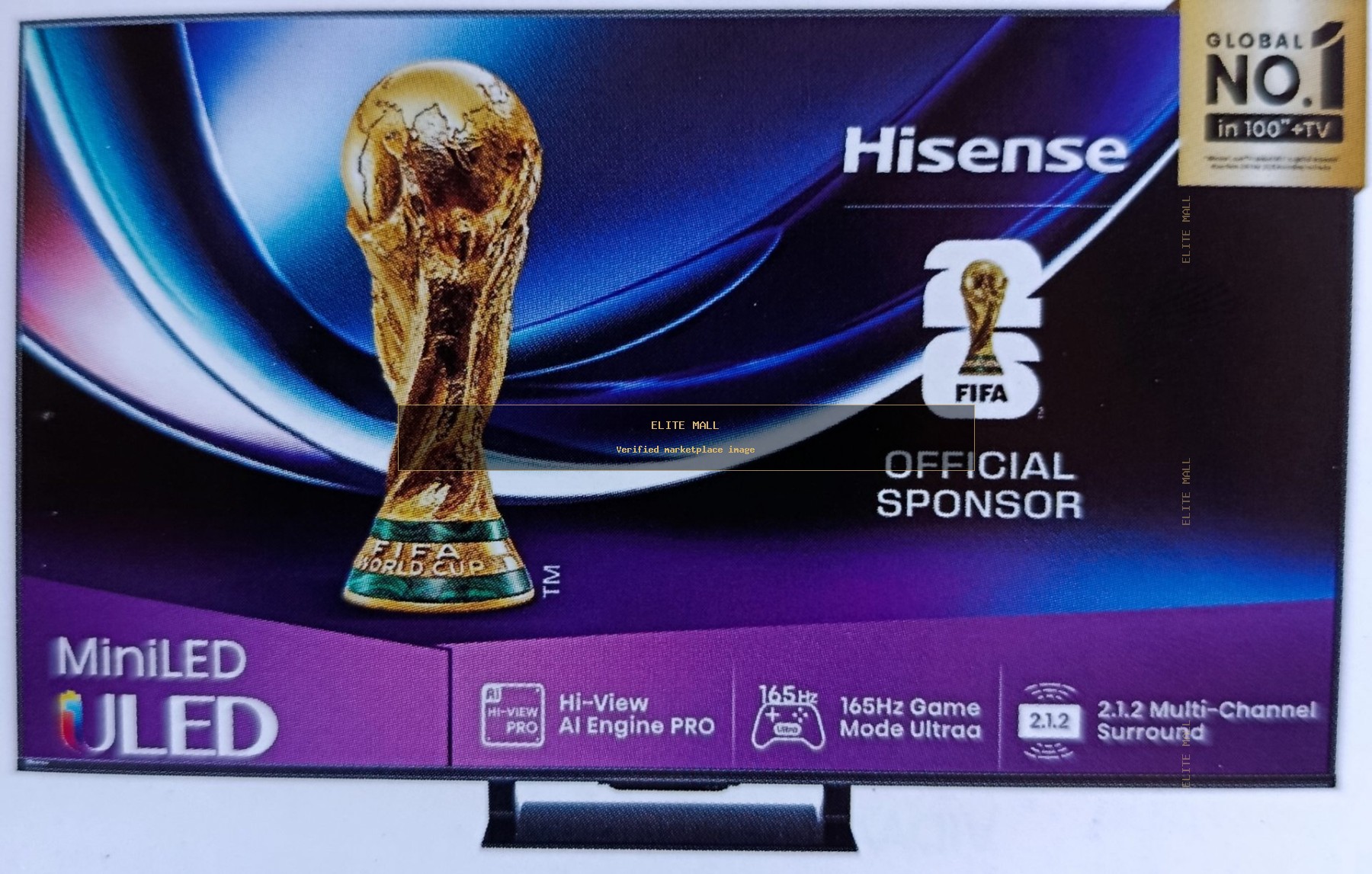 Hisense 100U7Q, 100" Mini-LED 165Hz VRR ULED Gaming TV