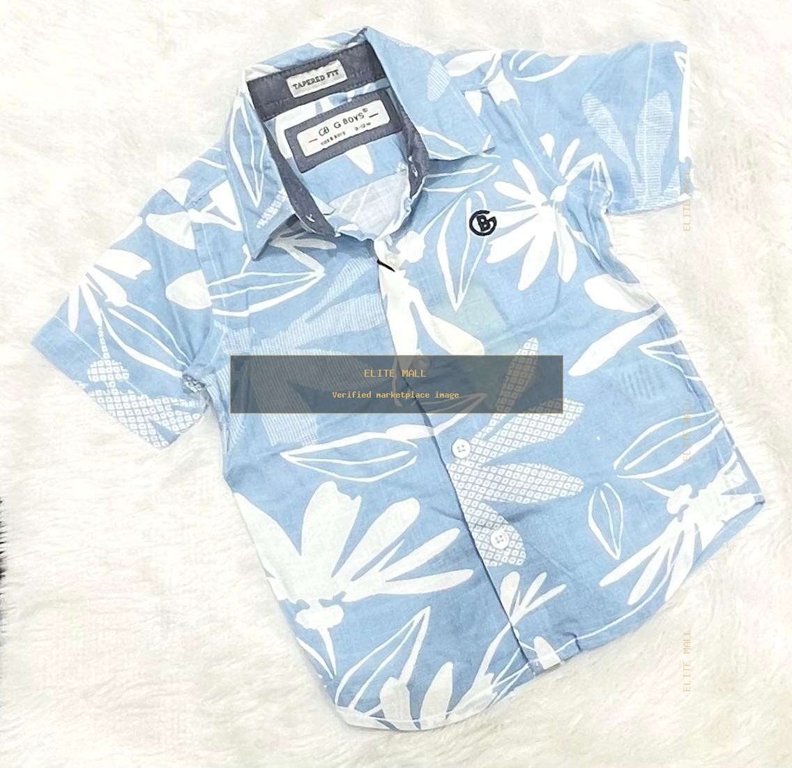 GB G Boys Tapered Fit Floral Short Sleeve Shirt