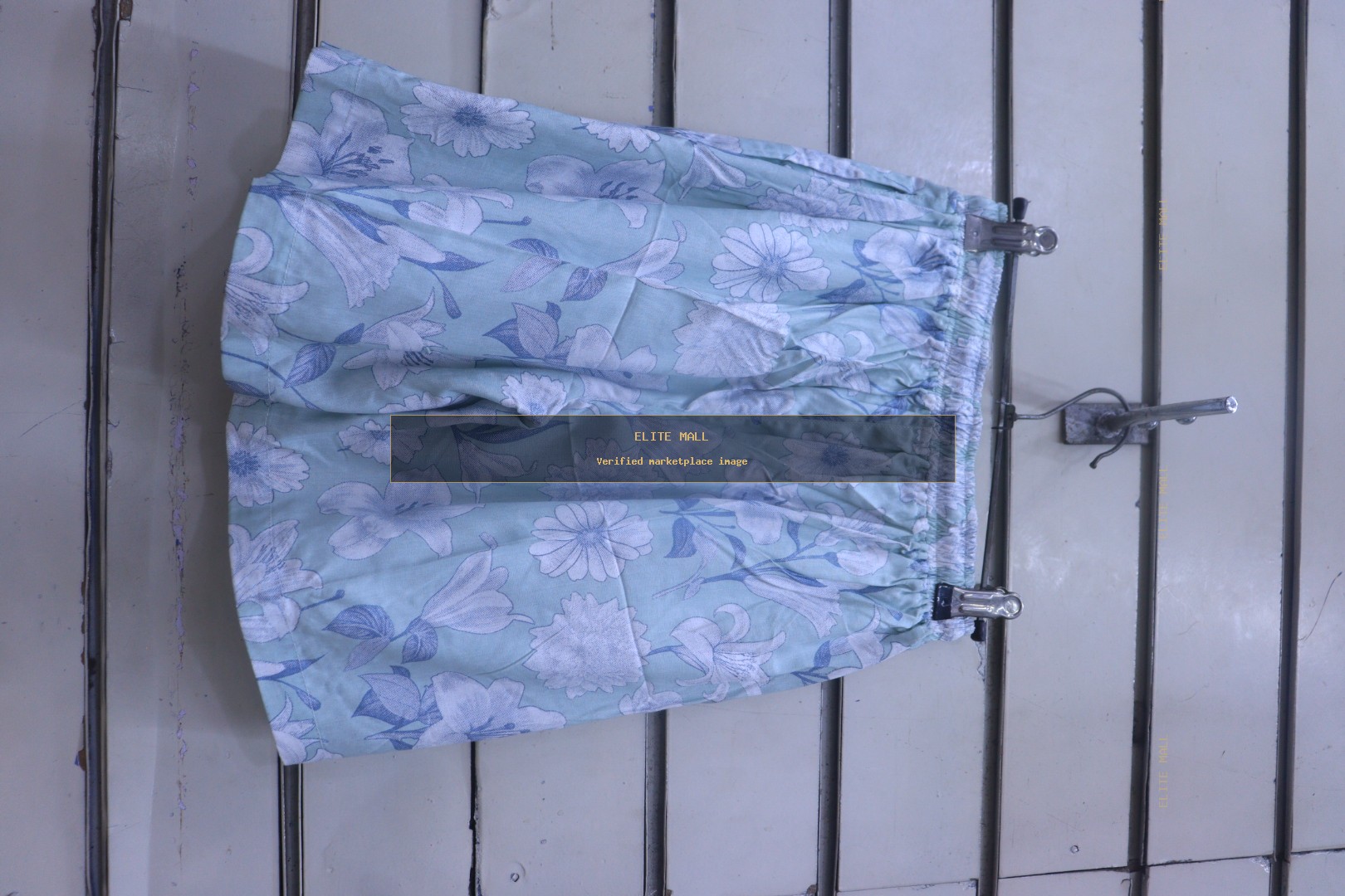 Floral Patterned Light Blue Shorts from CHAMPION STYLES