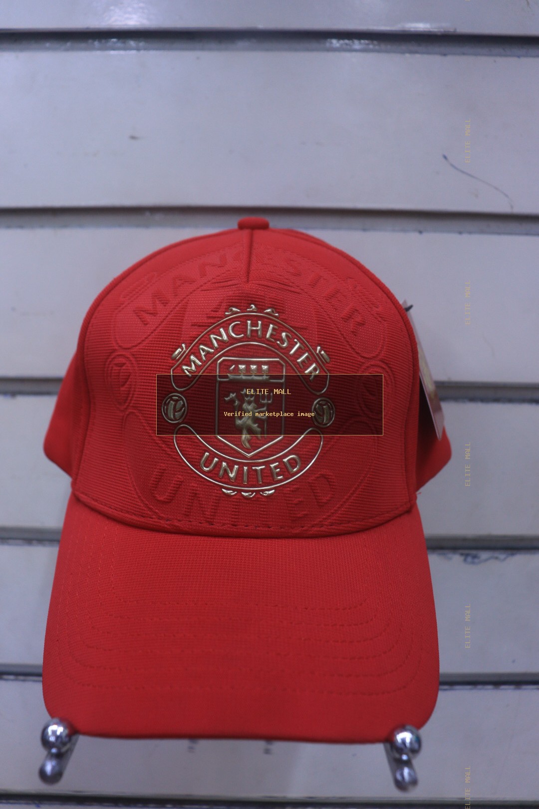 Manchester United Red Embossed Crest Cap from CHAMPION STYLES
