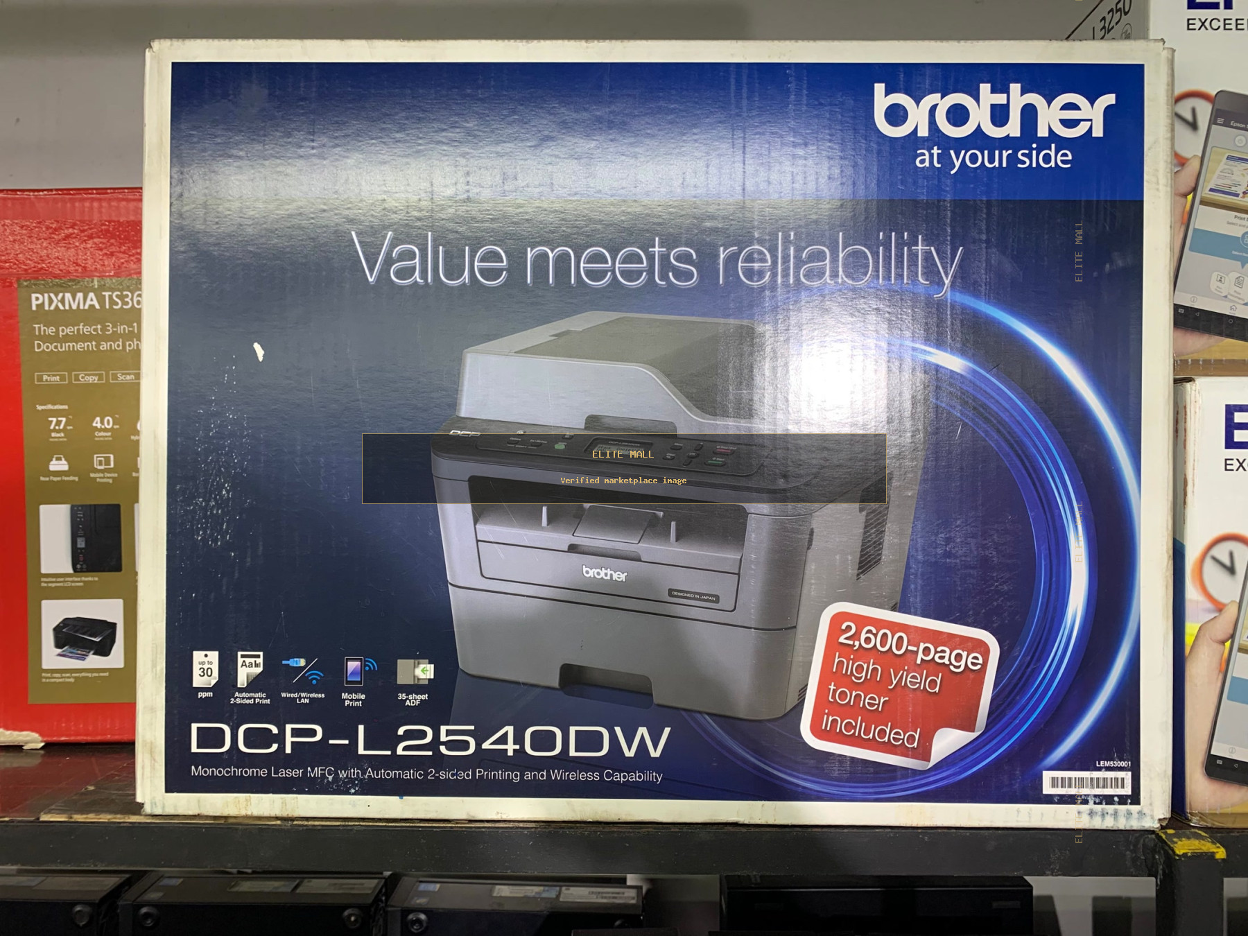 Brother DCP-L2540DW Monochrome Laser Multifunction Printer from Ken Computers