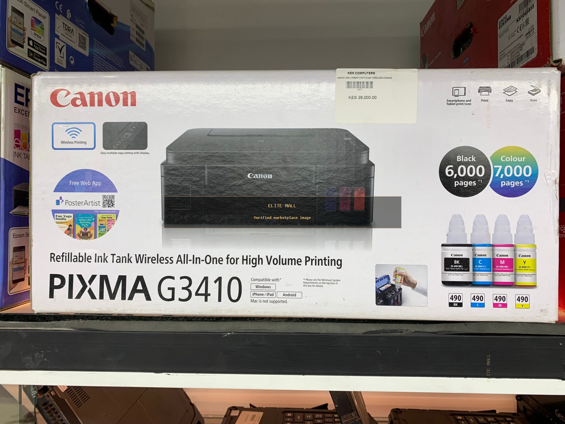 Canon PIXMA G3410 Refillable Ink Tank Wireless All-In-One Printer