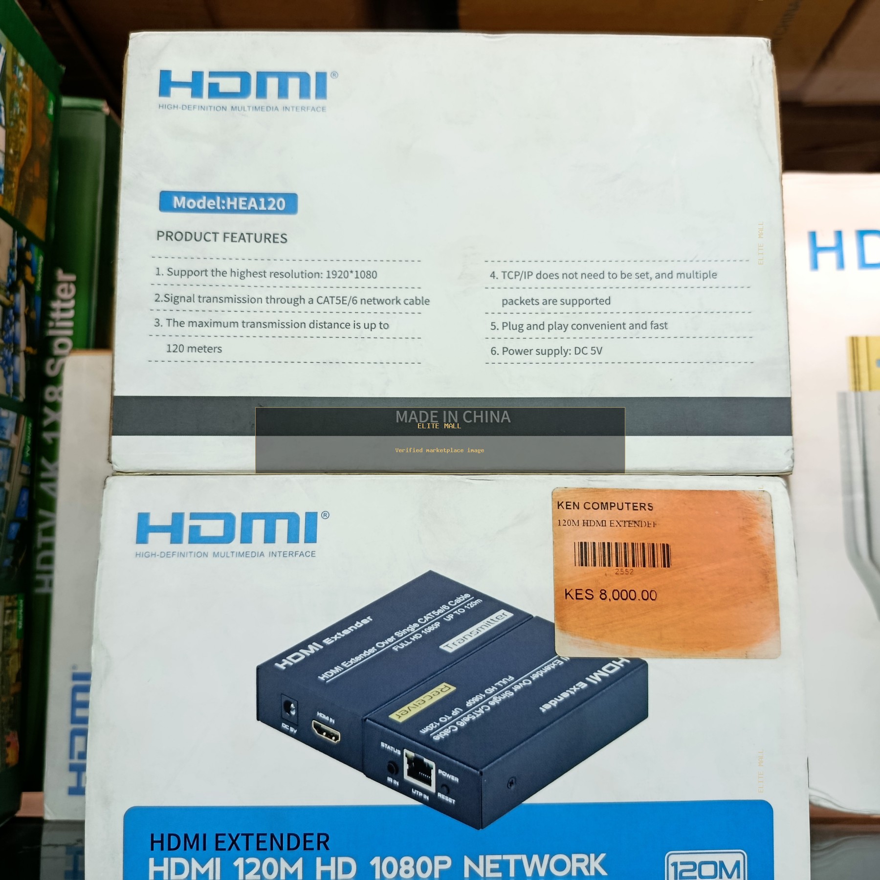 HDMI 120M HD 1080P Network Extender Model:HEA120 from Ken Computers