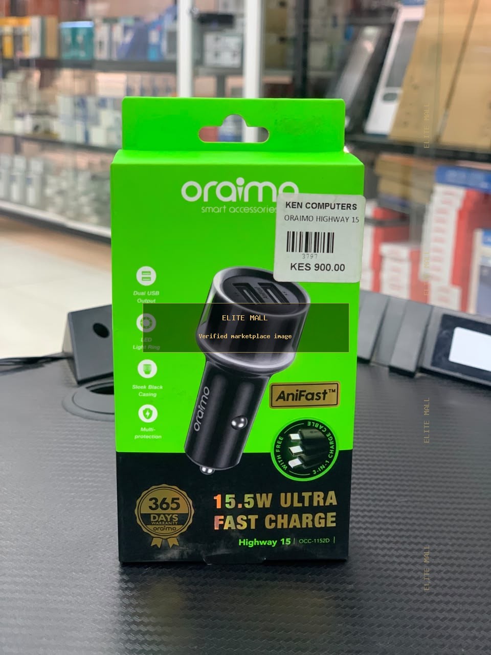 Oraimo Highway 15 Car Charger OCC-1152D from Ken Computers