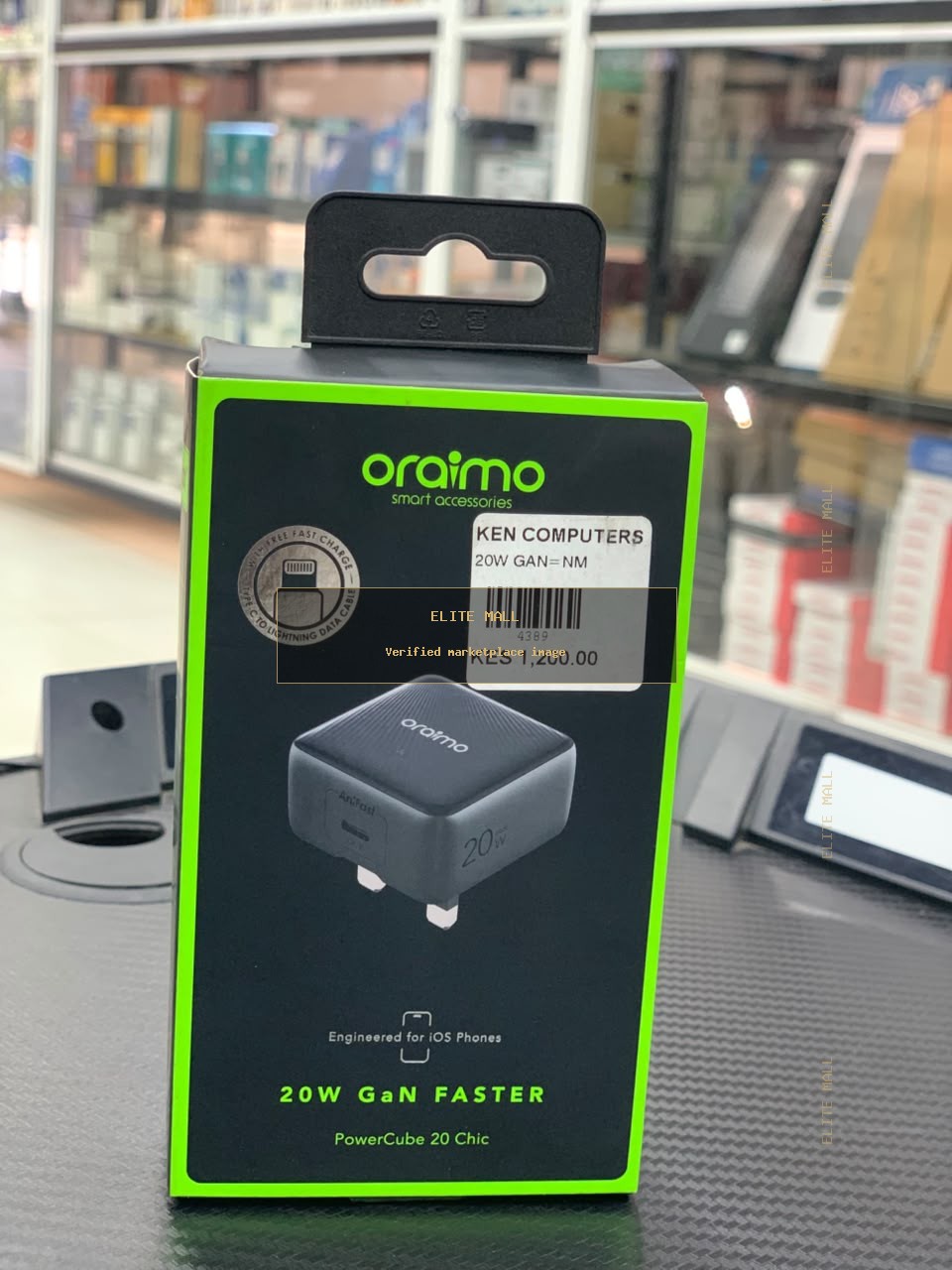Oraimo PowerCube 20 Chic 20W GaN Fast Charger from Ken Computers