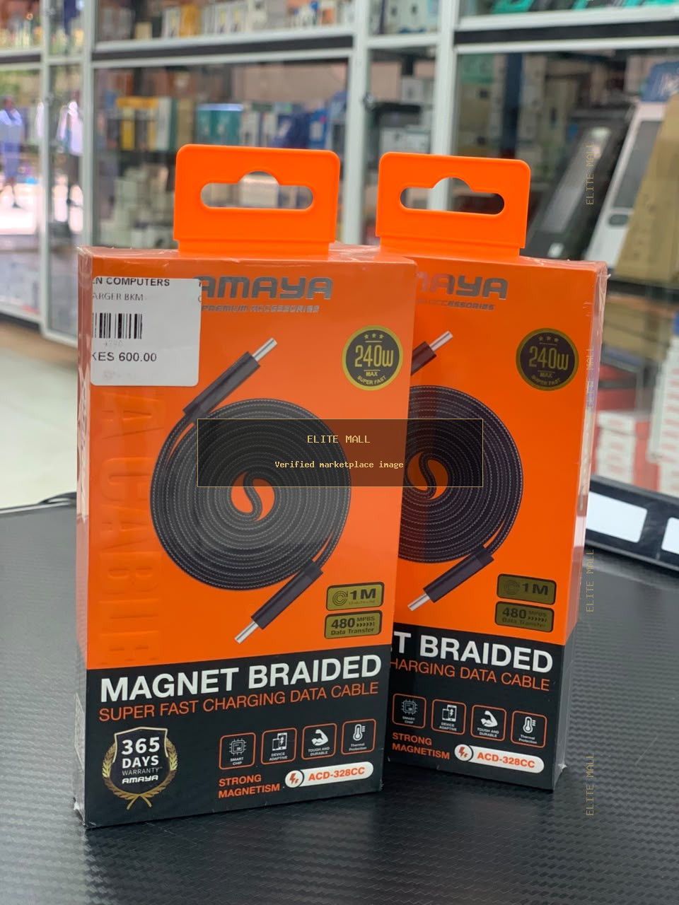 Amaya Magnet Braided Super Fast Charging Data Cable 240W 1M