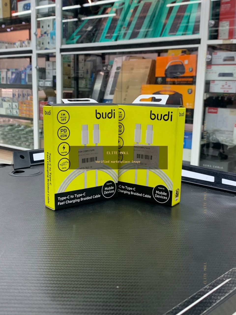 1M Type-C to Type-C Fast Charging Braided Cable PD 65W from Ken Computers