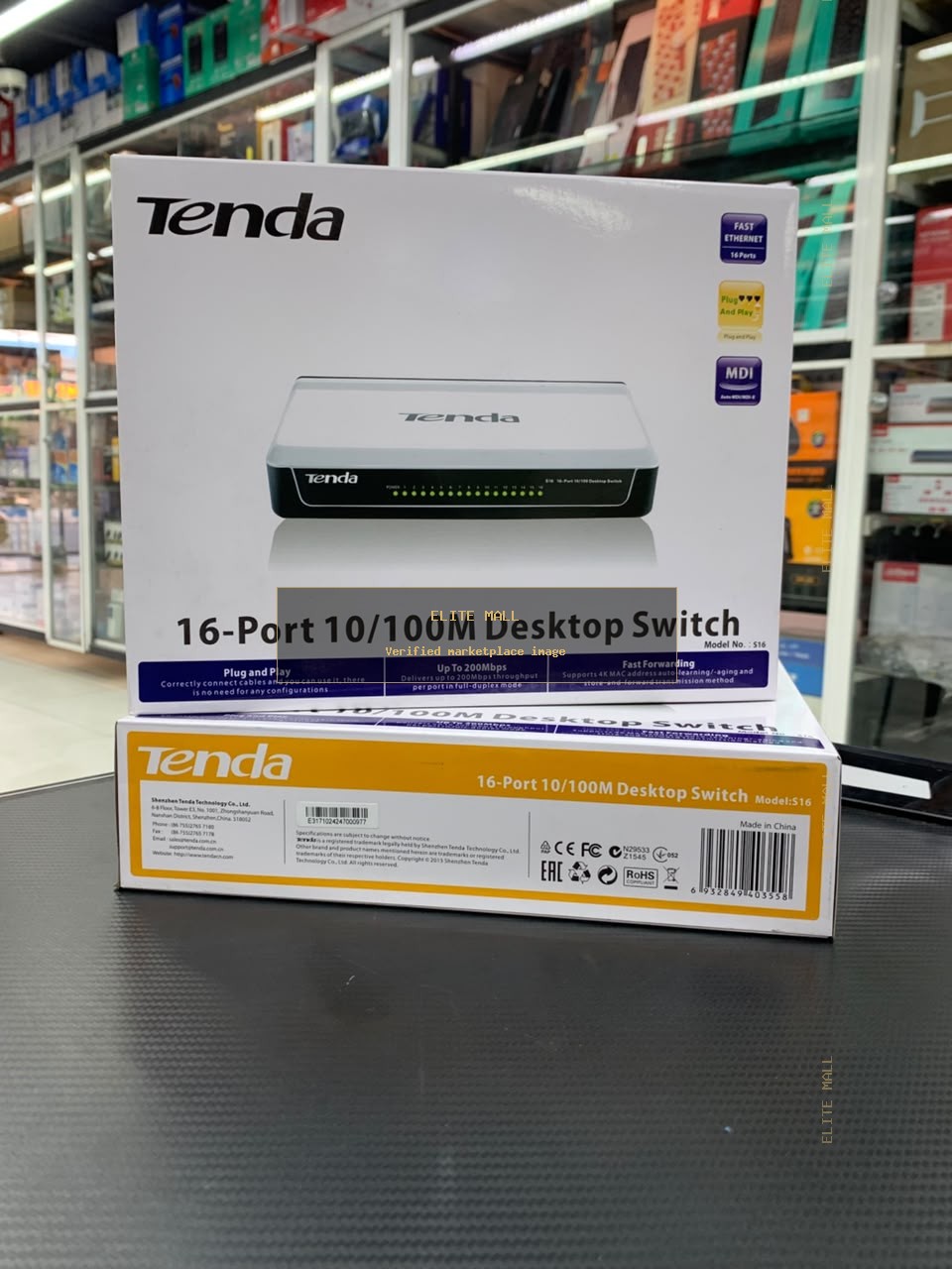 Tenda S16 16-Port 10/100M Desktop Switch from Ken Computers