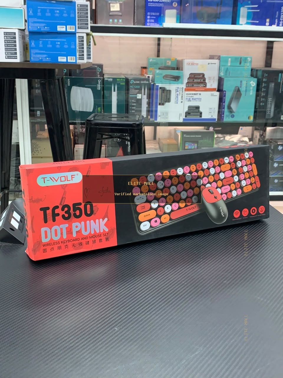 T-WOLF TF350 Dot Punk Wireless Keyboard and Mouse Set from Ken Computers