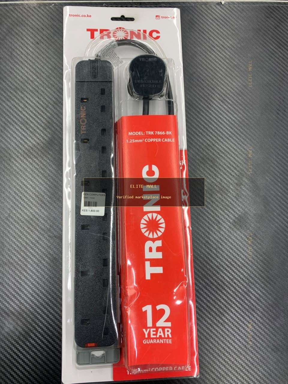 Tronic TRK 7866-BK Power Extension Socket from Ken Computers