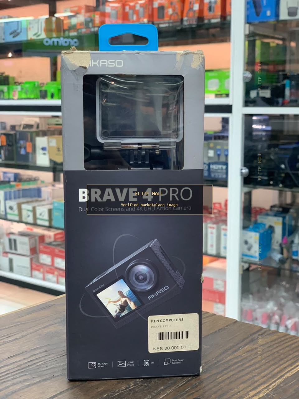 Brave 4 Pro Dual Color Screens 4K Action Camera from Ken Computers