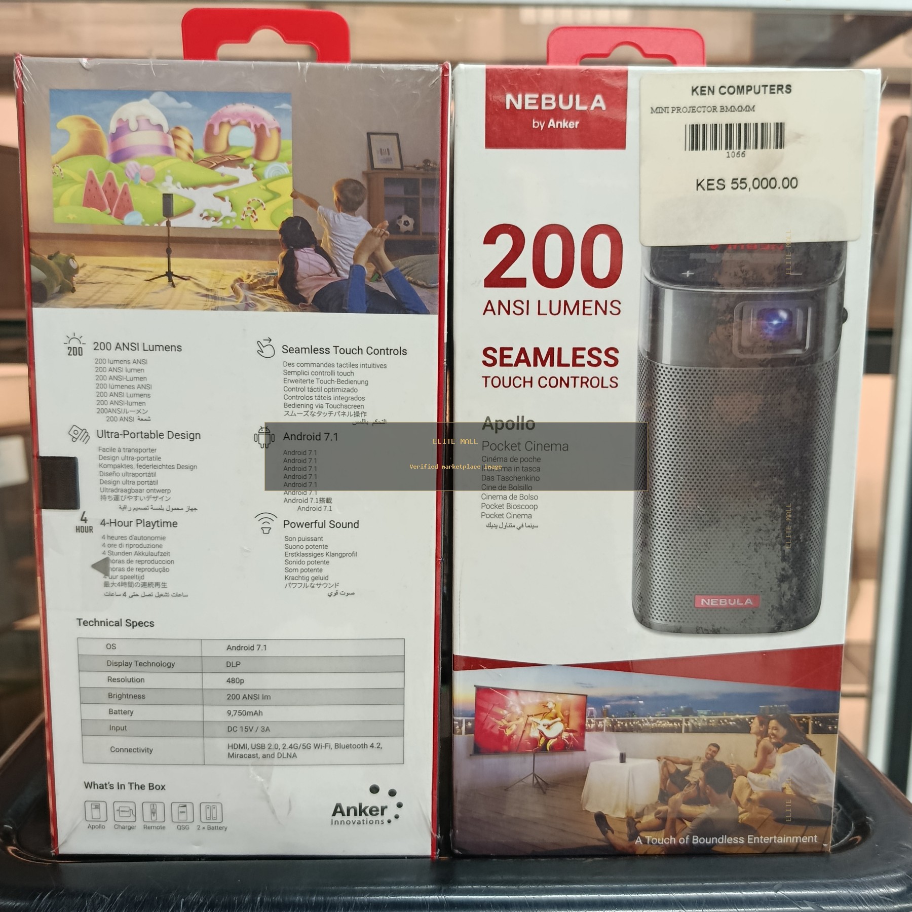 Anker Nebula Apollo Pocket Cinema Projector Box from Ken Computers