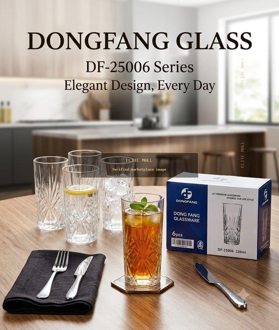 Dongfang Glass DF-25006 Series Drinking Glass Set 330ml from Fine Living Hub