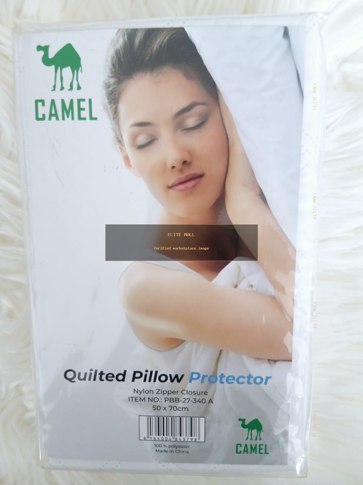 Blue Quilted Fibre Pillow
