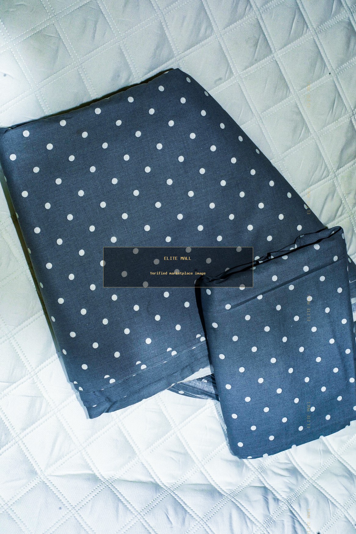 Charcoal Polka Dot Bed Sheet Set