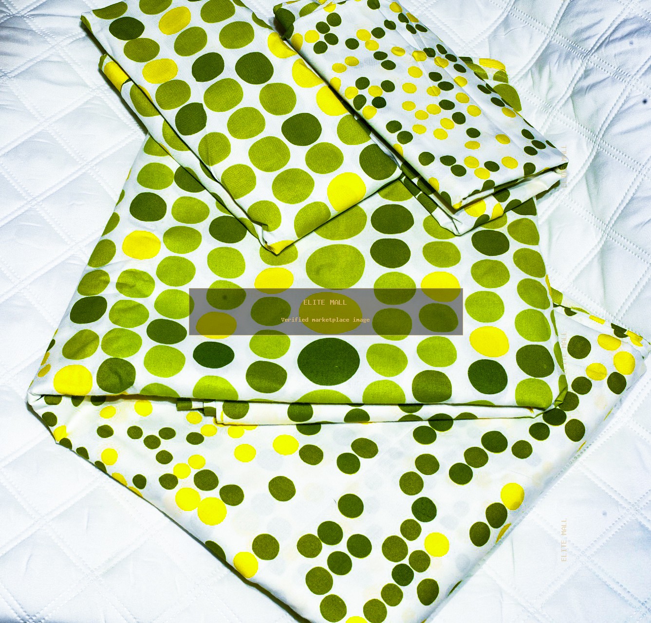 Green Polka Dot Bed Sheet Set