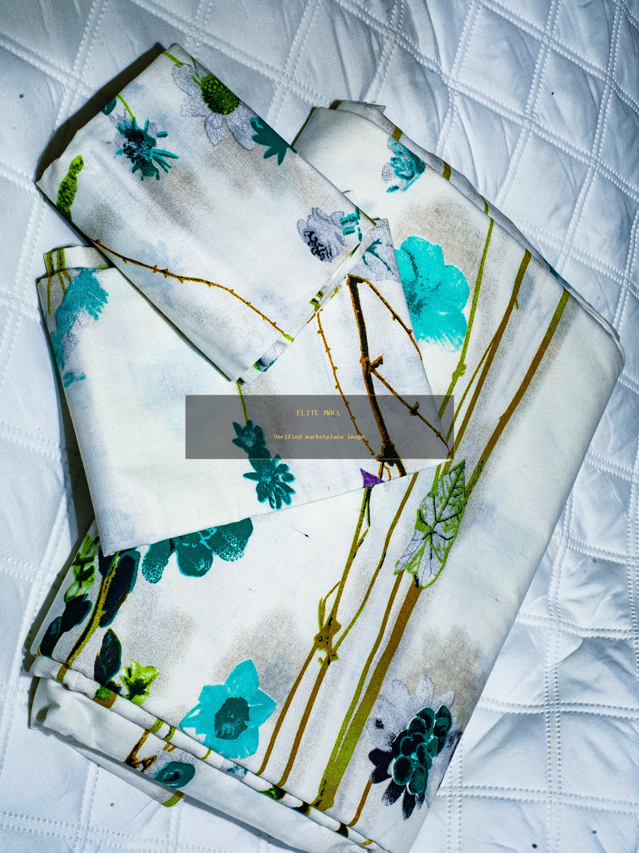 Mint Botanical Bed Sheet Set