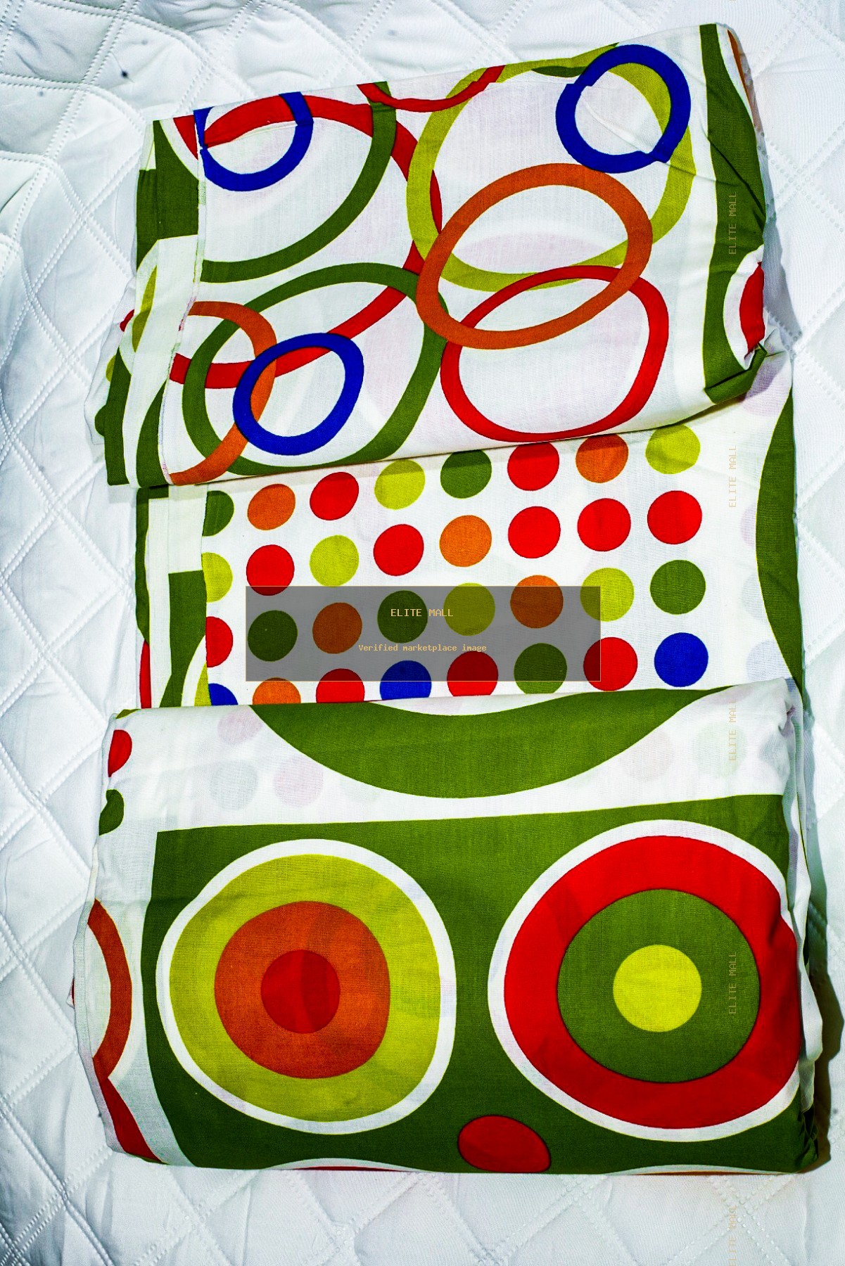 Multicolour Circle Bed Sheet Set