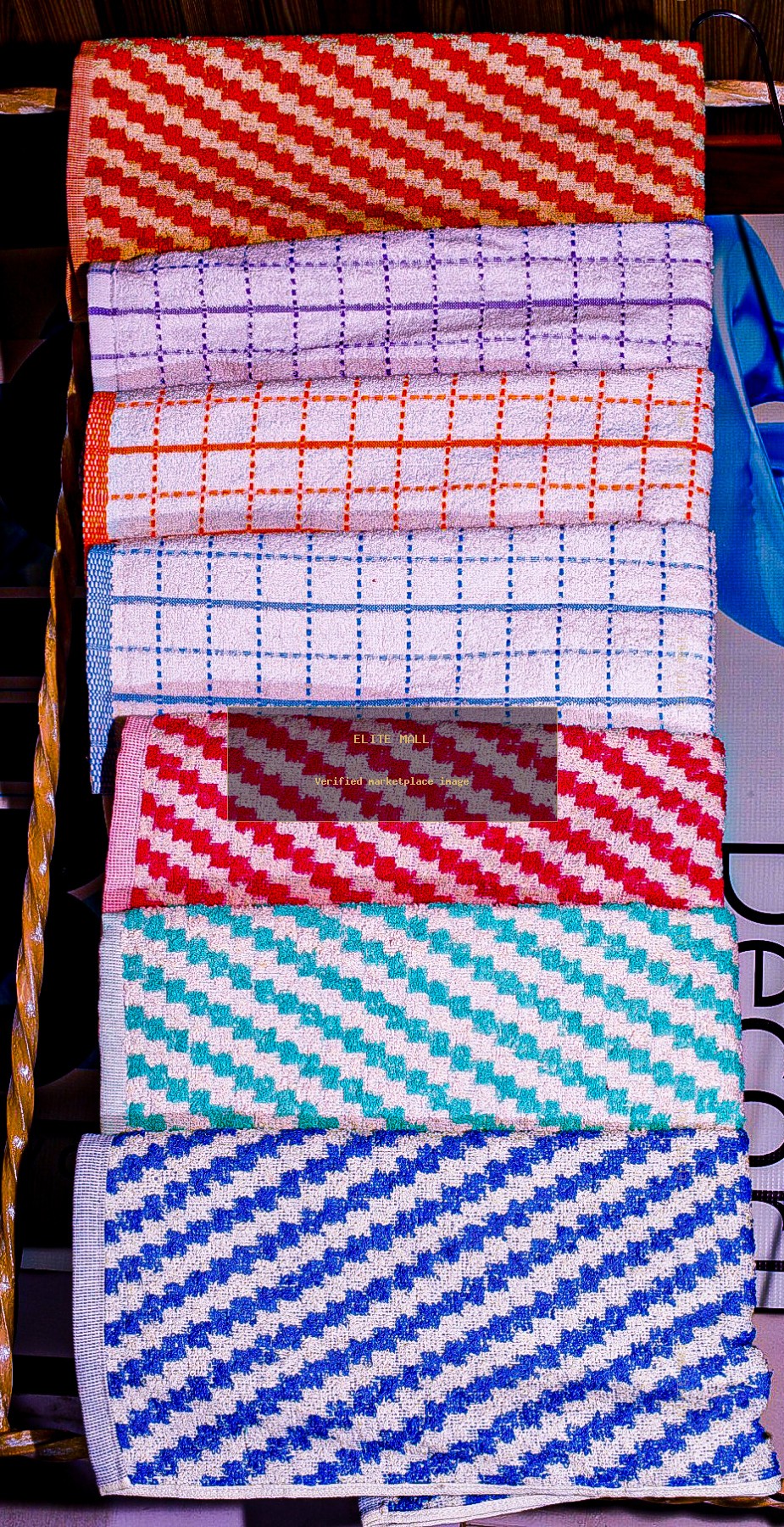 Striped Cotton Dish Cloth Set