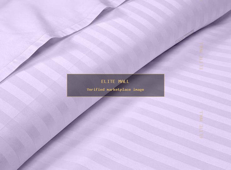 White Striped Bed Sheet Set super  king