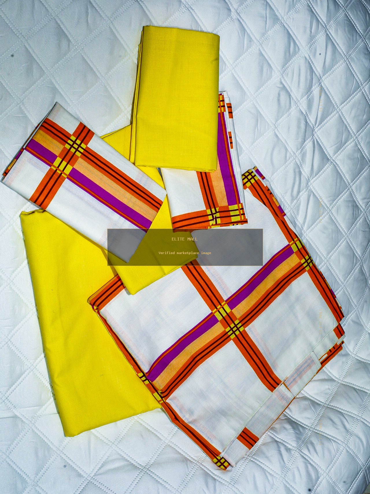 Yellow Tartan Mix-and-Match Bed Sheet Set