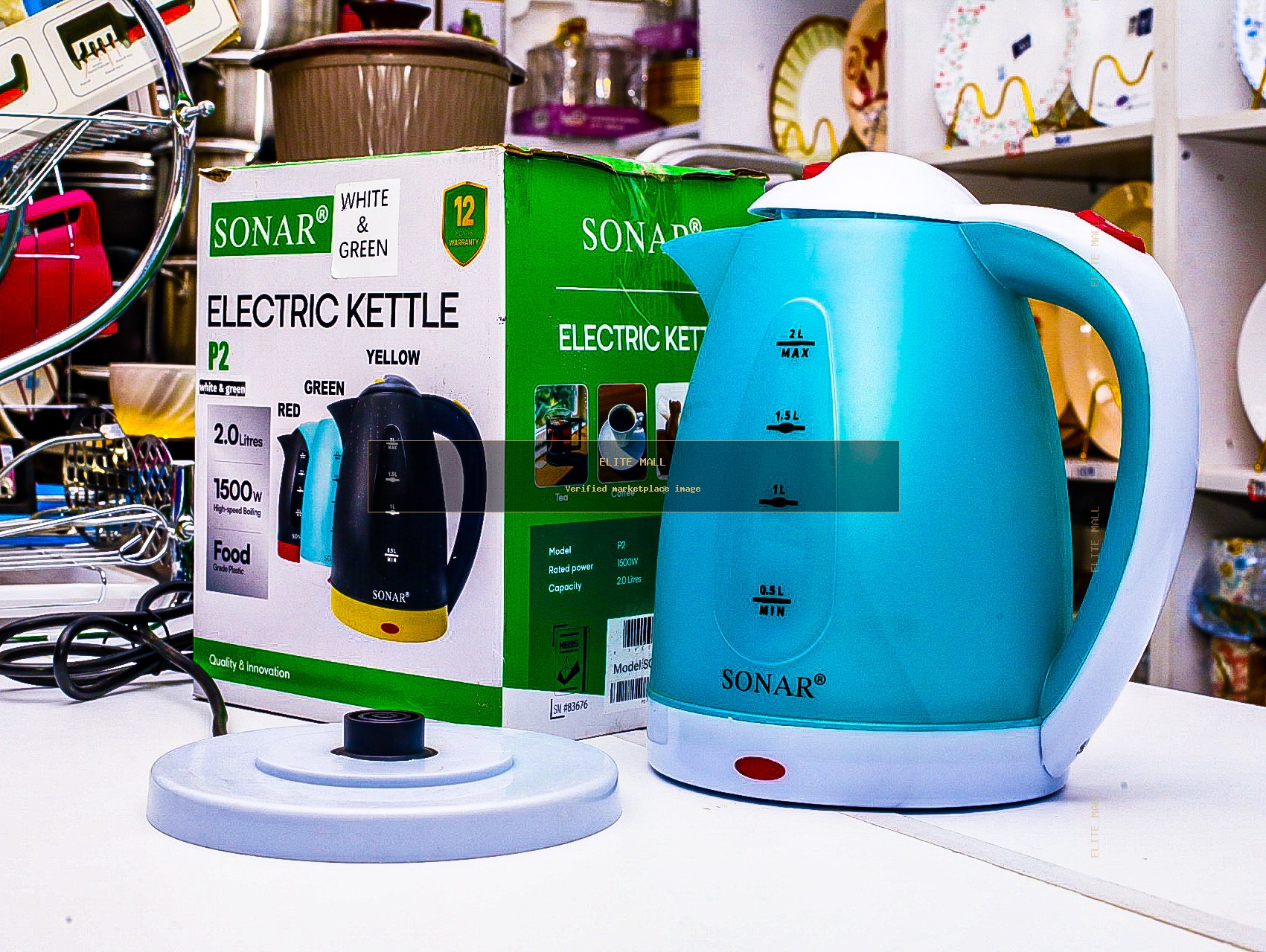 Sonar Electric Kettle P2 - 2 Litres from TALULY AMOURY HOUSEHOLDS
