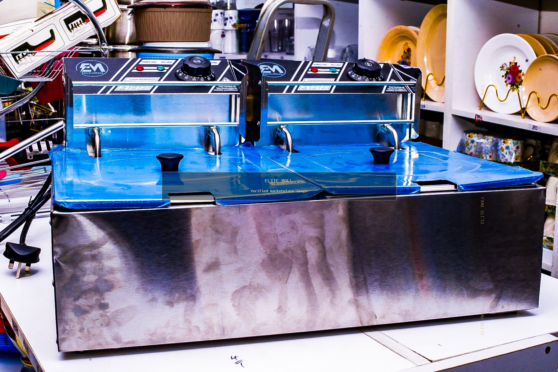 ElectroMate Double-Tank Electric Deep Fryer