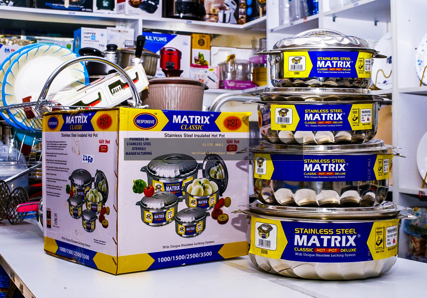 Matrix Classic Stainless Steel Insulated Hot Pot Set-4 pcs from TALULY AMOURY HOUSEHOLDS