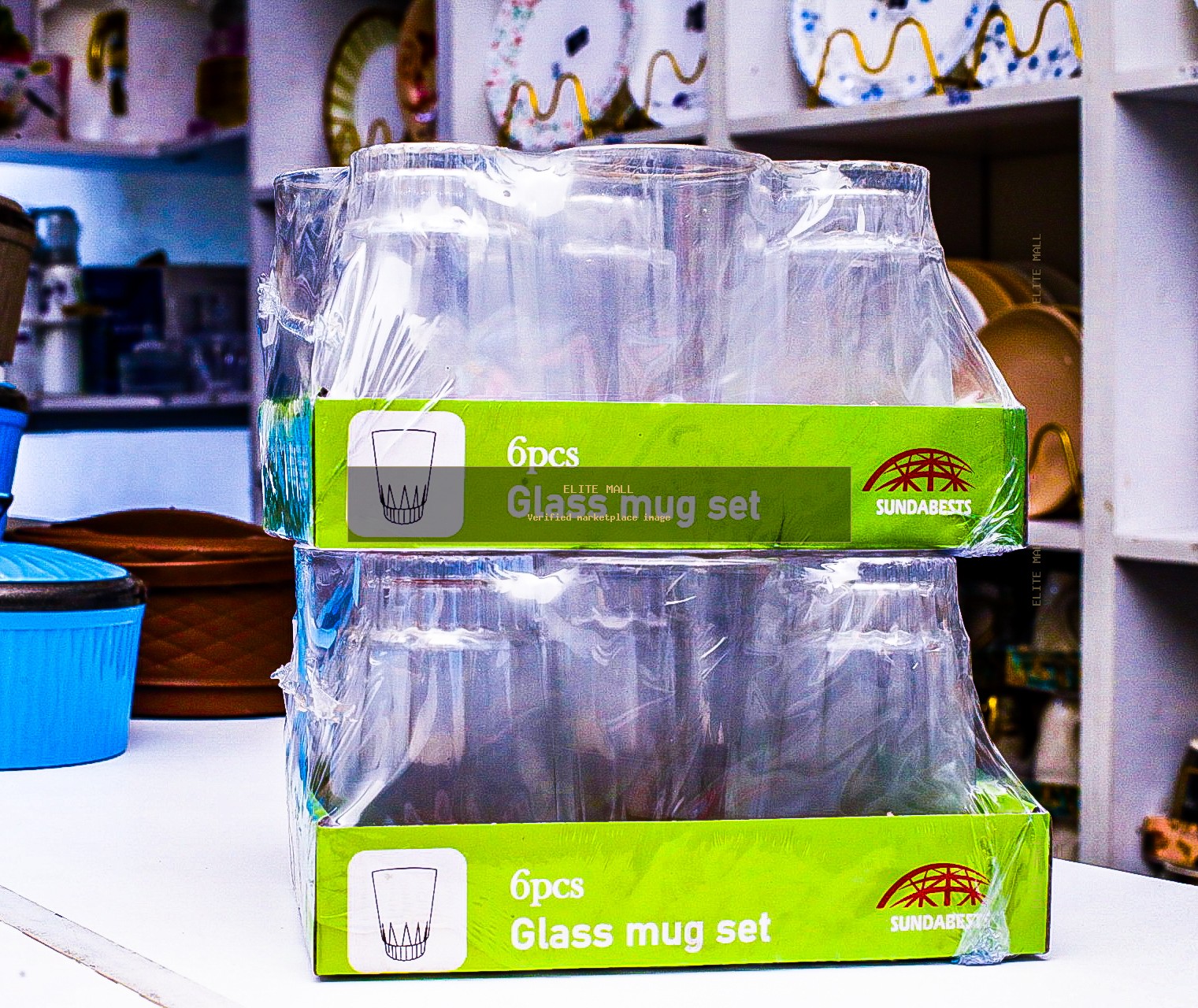 Glass mug set-6 pcs