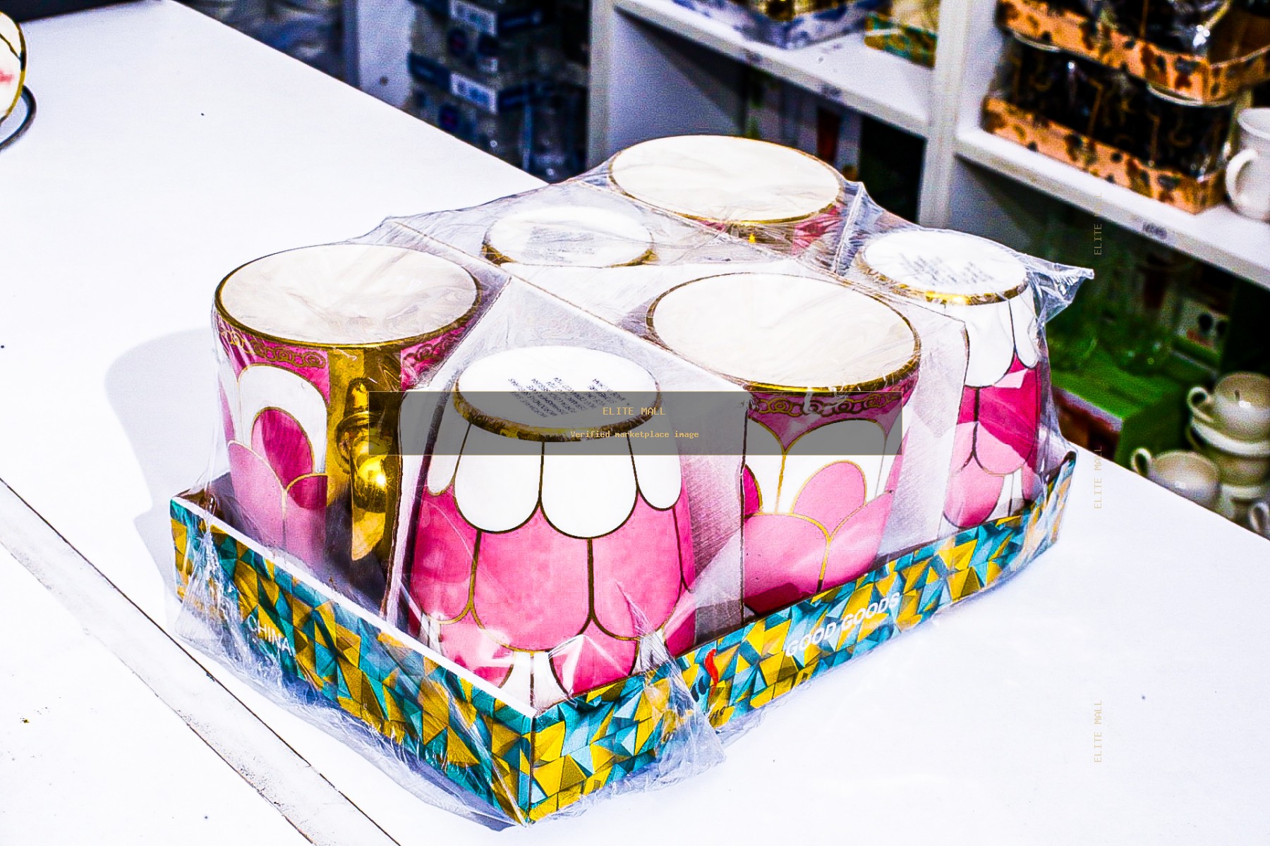 Ceramic mug,Gold ring -6Pcs from TALULY AMOURY HOUSEHOLDS
