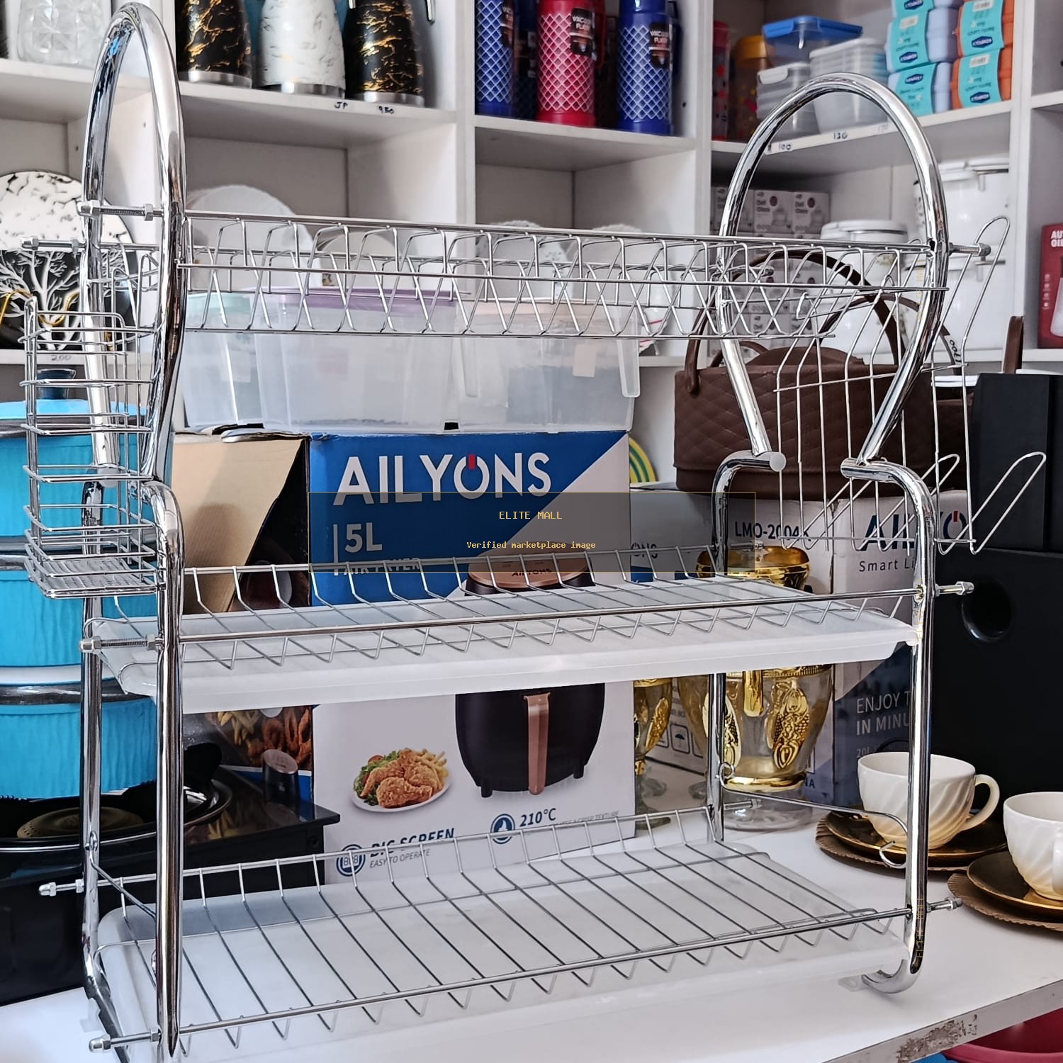 Stainless steel dish rack-3 layer