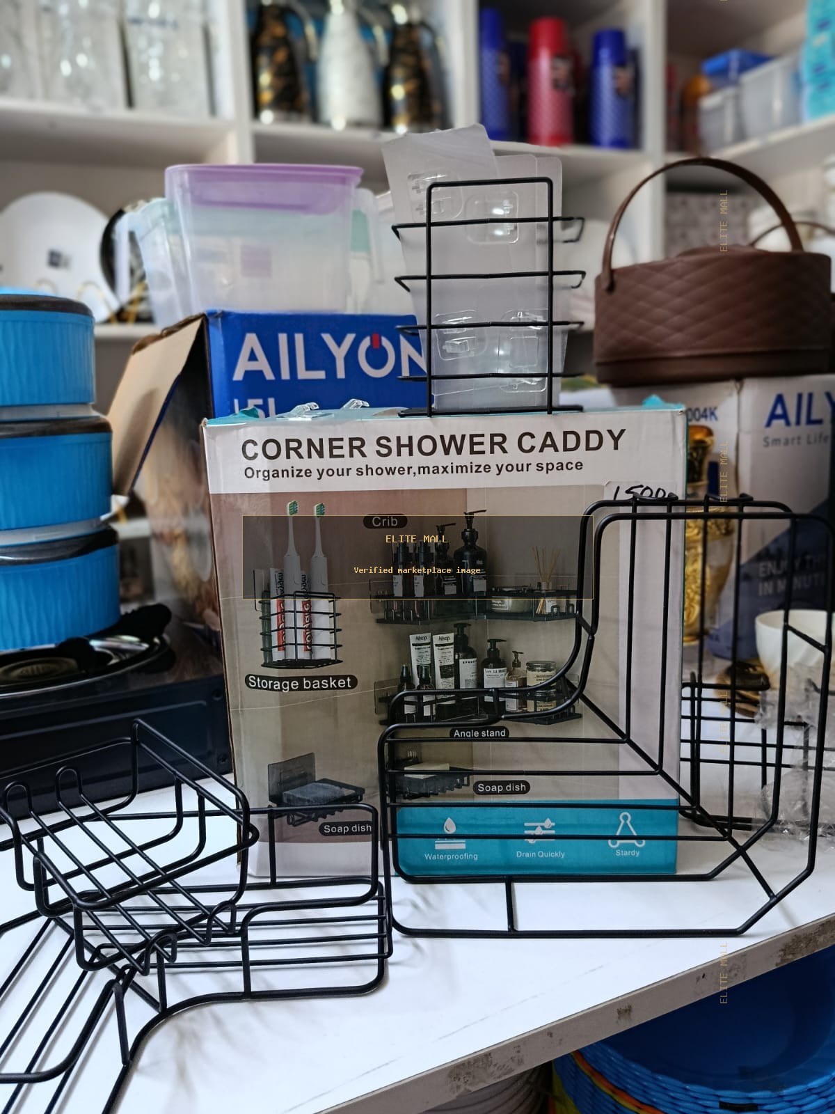 Toilet Organiser-Corner shower caddy