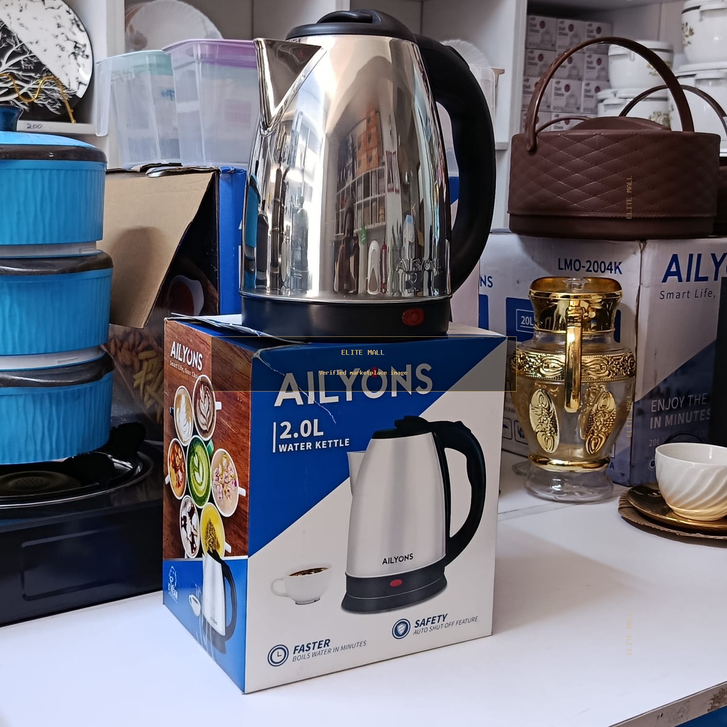 Ailyons stainless steel electric kettle